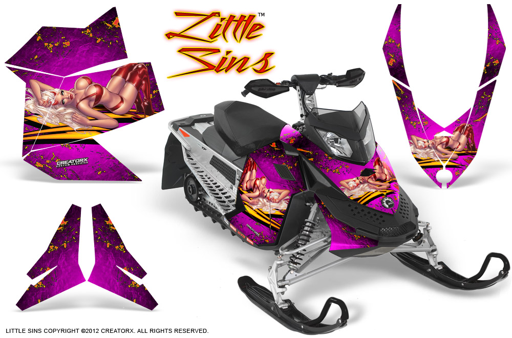 Skidoo REV XP Graphics Kit Little Sins Pink